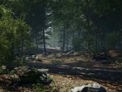 MAE Oak Forest - UE4 and UE5 Low-poly 3D model