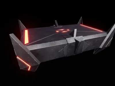 Sci-Fi Loot Box 1 Low-poly 3D model