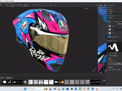 Motorcycle Helmet 3D model