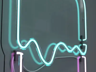 Ice Cream Pop - Neon Sign 3D model