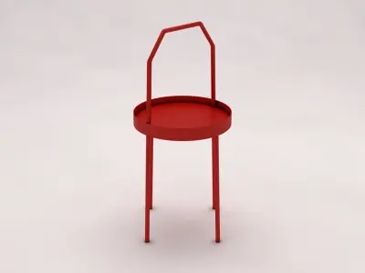 SIDE TABLE---Iron support with handle 3D model