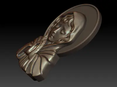 Virgin Mary 14 3D print model