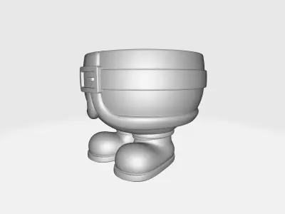 Santa Pants Planter Pot Festive Christmas Holiday Decor 3D print model