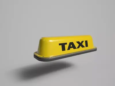 Taxi Sign Low-poly 3D model buy