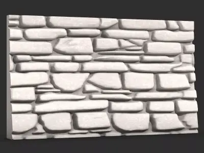 Stone Wall Corner Piece Mesh 3D print model