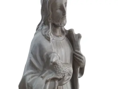 jesus shepherd statues 3D model