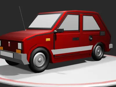 Car 126p Low-poly 3D model