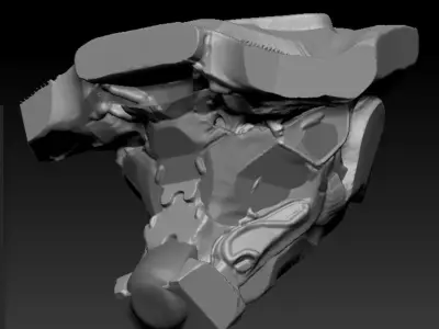 SciFi Head Free 3D model purchase