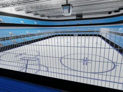 Ice Hockey Stadium Low-poly 3D model