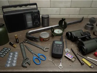 Survival Items Pack UE4 Low-poly 3D model