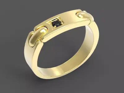 Bracelet style ring 3D print model