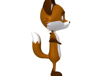 Fox cartoon 3D model
