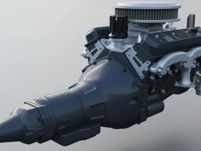 Chevrolet 350 Small Block V8 3D print model