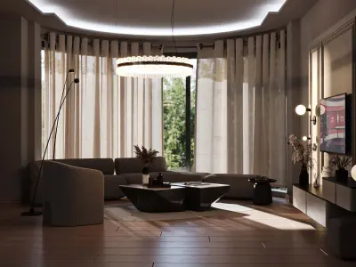 interior living room Low-poly 3D model purchase