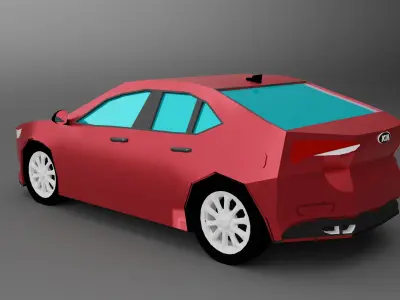 3 Cars Pack Low-poly 3D model