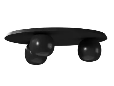 Maxine Elm Ball Coffee Table - Full Black 3D model
