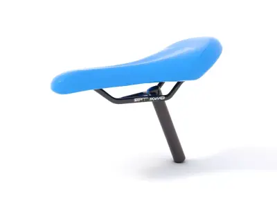 Blue Bicycle Saddle model pack Low-poly 3D model