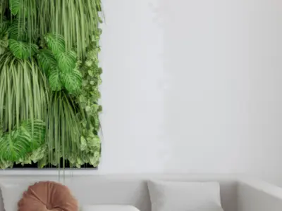 Green Modern Wall Planting 3D model