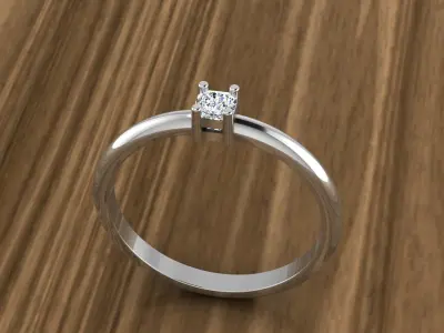 Jewelry Diamond Ring 3D print model 9
