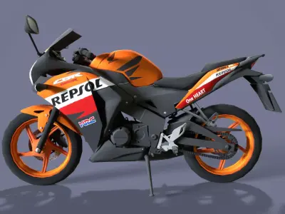 Honda-CBR-250R1 motorcycle  Low-poly 3D model