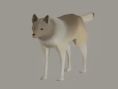 Wolf Low Poly Low-poly 3D model