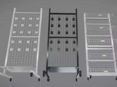 Supermarket Shelves Low-poly 3D model