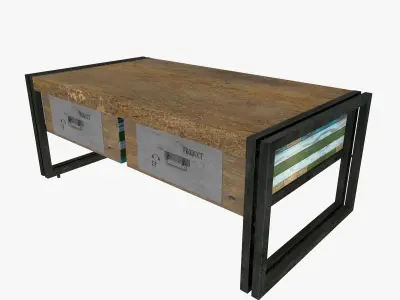 Loft Coffee Table Low-poly 3D model