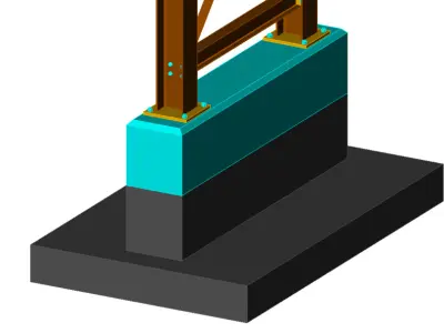 Pipe bridge 5 levels 54m long 2700mm wide 6400mm clearance 3D model