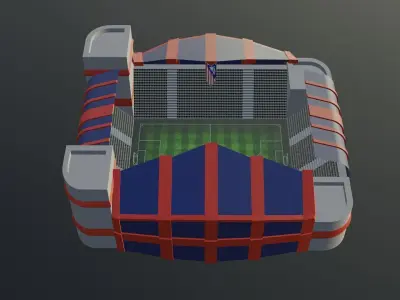 Football Stadium - Atletico Madrid Low-poly 3D model