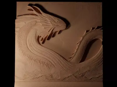 Leviathan CNC 3d Print High Relief Sand Casting 3D print model