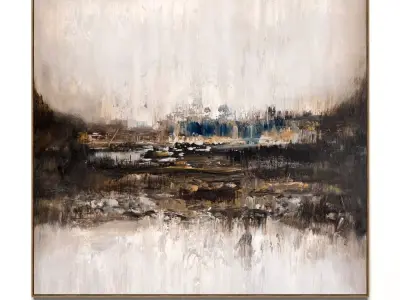 Plaster two square photo frames 41 Low-poly 3D model