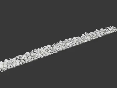 Waterfall Panel Interior Decoration 3D model