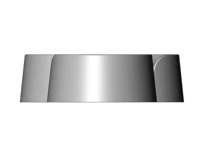 3 pedals rosette flower cake cupcake onlay relief 3D print model