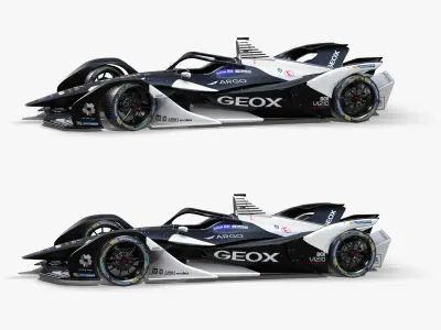 Dragon Formula E 2020 Low-poly 3D model