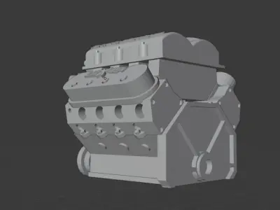 Supercharged LS454 engine 3D print model