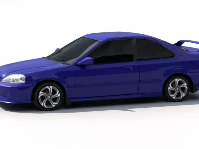 2000 honda civic Low-poly 3D model