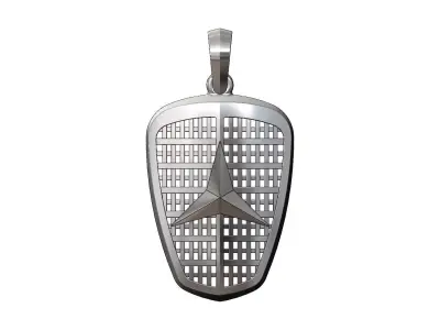 German Mercedes grill star automotive logo pendant charm 3D print model