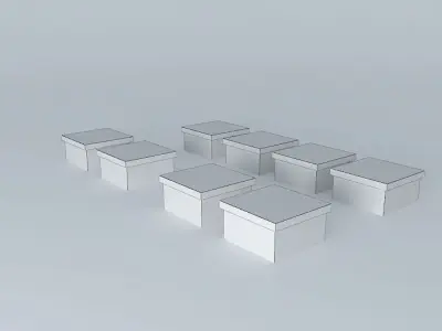 garnish boxes boxes decorative object Free 3D model