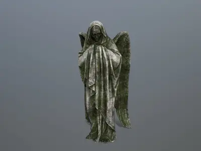 Angel Statue 1 Low-poly 3D model
