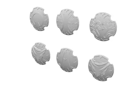 TwindBricks3D - Minifigures Shield Pack 2 3D print model