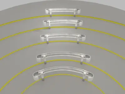 Guardrail - Japanese curved and dirty - high poly 3D model