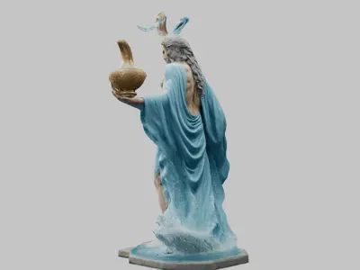 Classic Medieval Statue Figure- 3D Model Low-poly 3D model