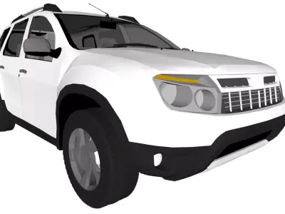 SUV Jeep Low-poly 3D model