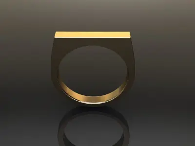 Dainty Narrow Bar Ring Band Mix Sizes 3D print model