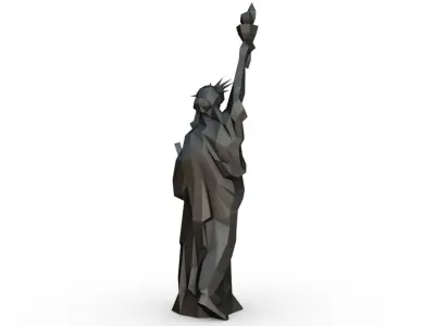 statue of liberty low poly 3D print model