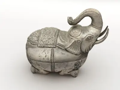Elephant Sculpture Statue 3D model