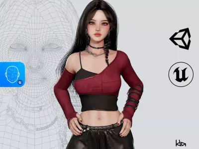 K-POP SERIES Lola - Game Ready Low-poly 3D model