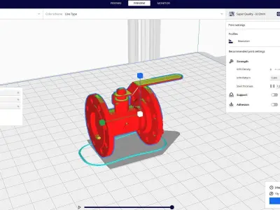 ball valve 3D print model