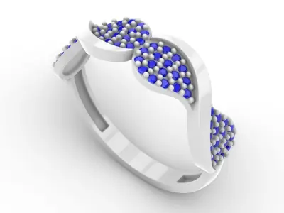 Jewelry Diamond Ring Model RG42 Free 3D print model