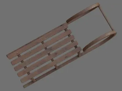 Sled 2B Low-poly 3D model